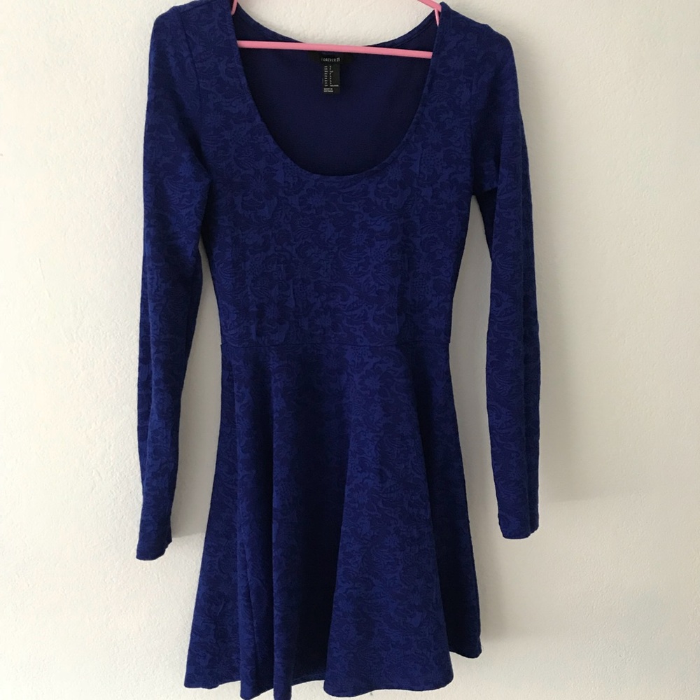 Royal blue fit & flare Forever 21 dress
